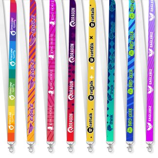 Snap Hook Clip Single-Sided Sublimation Petersham Lanyard